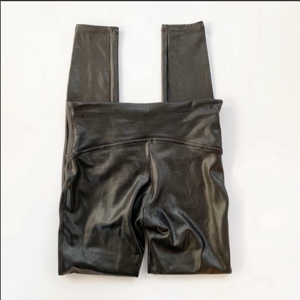 SPANX Faux Leather High Waisted Leggings Black S - Picture 8 of 12